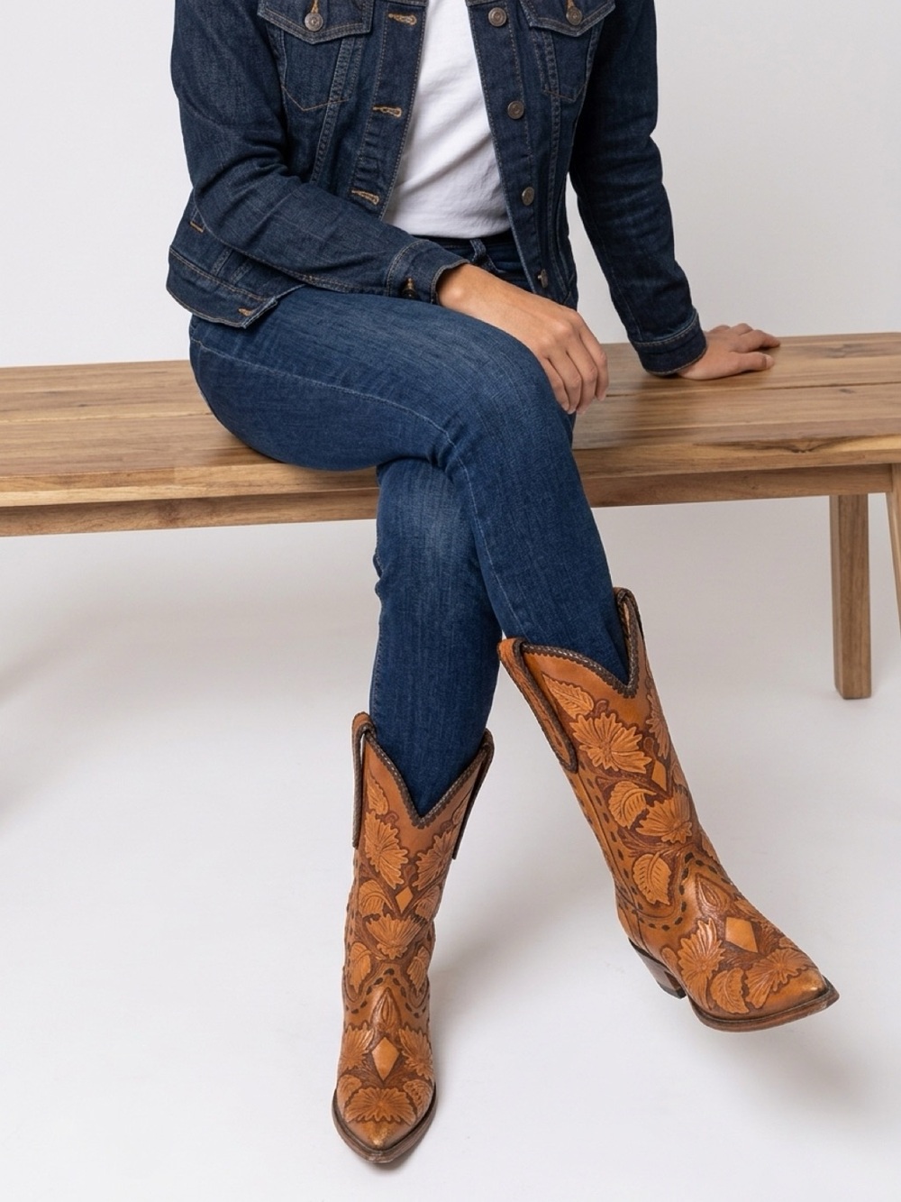 FALCONHEAD hand Tooled Custom made Cowboy Boots